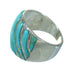 Turquoise Inlay Sterling Silver Jewelry Ring Size 4-1/2 RX86337